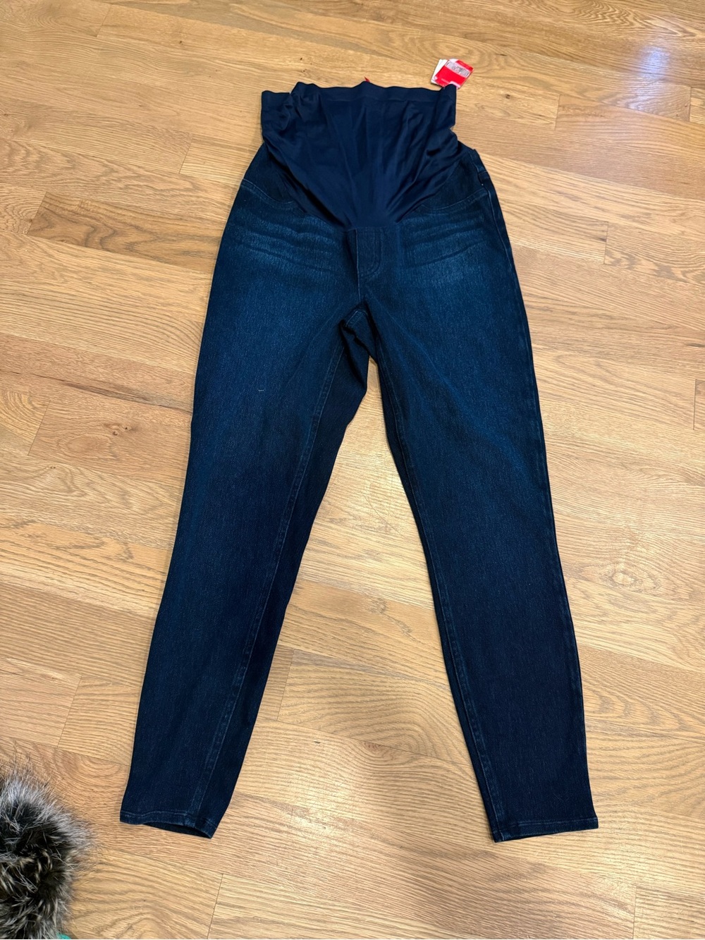 SPANX Dark Blue Maternity Jeggings with Black Overband